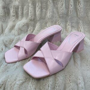 Pink Zara Block Heel Sandals